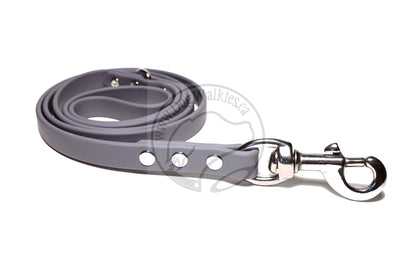 Stormy Grey or Gray Biothane Dog Leash - Regular 16mm (5/8") width