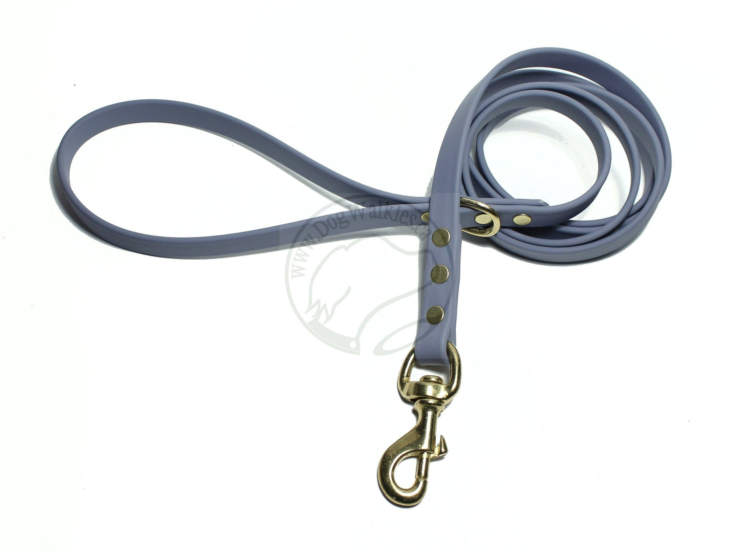 Stormy Grey or Gray Biothane Dog Leash - Regular 16mm (5/8") width