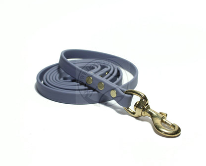 Stormy Grey or Gray Biothane Dog Leash - Regular 16mm (5/8") width