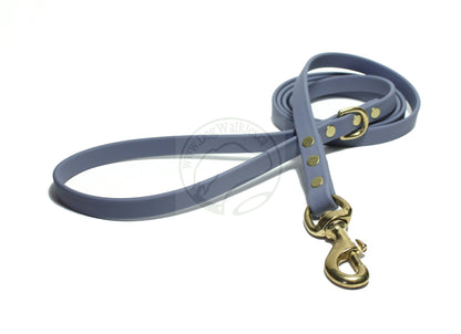 Stormy Grey or Gray Biothane Dog Leash - Regular 16mm (5/8") width