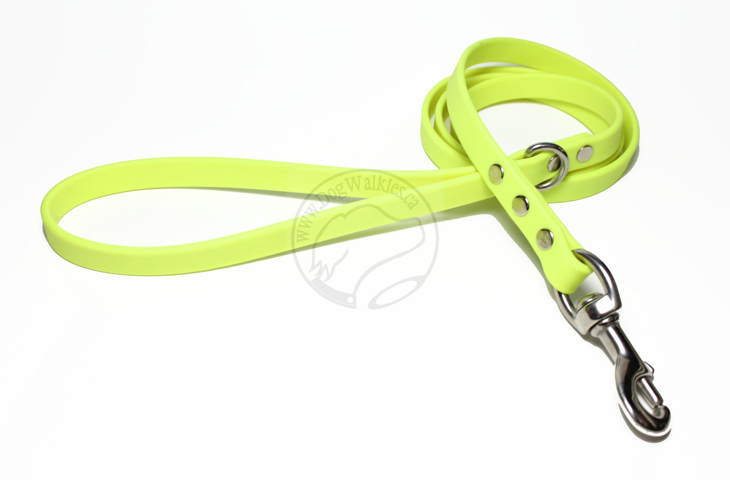 Neon Yellow Biothane Dog Leash - Regular 16mm (5/8") width