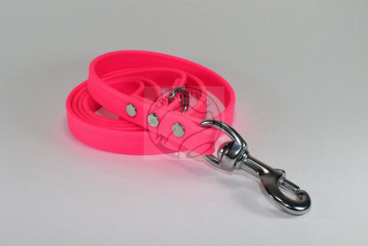 Neon Pink Biothane Dog Leash - Regular 16mm (5/8") width