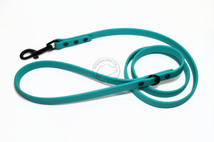 Matte Black Hardware Biothane Dog Leashes - 35 colours - all lengths & widths