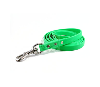 Neon Apple Green Biothane Dog Leash - Regular 16mm (5/8") width