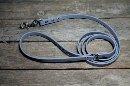 Stormy Grey or Gray Biothane Dog Leash - Regular 16mm (5/8") width