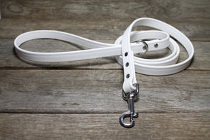 Snow White Biothane Dog Leash