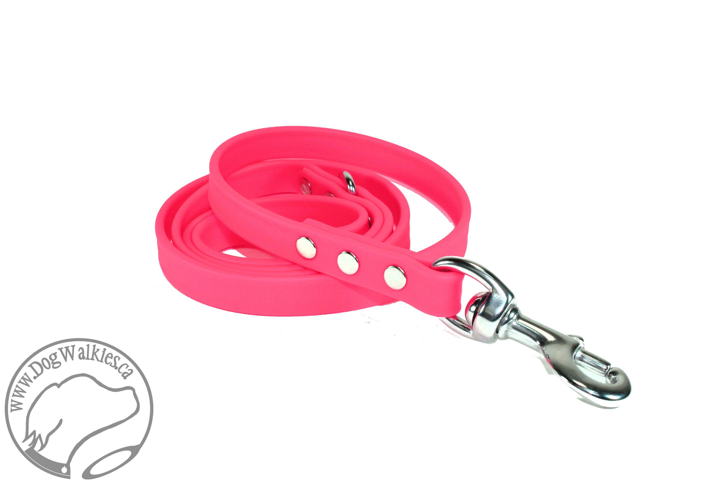 Neon Pink Biothane Dog Leash - Regular 16mm (5/8") width
