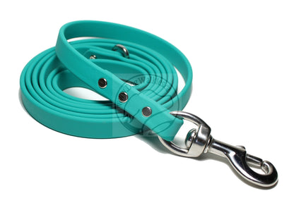 Teal Biothane Dog Leash - Regular 16mm (5/8") width