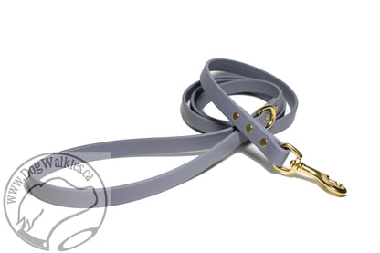 Stormy Grey or Gray Biothane Dog Leash - Regular 16mm (5/8") width
