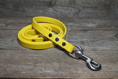 Sunflower Yellow Biothane Dog Leash - Regular 16mm (5/8") width