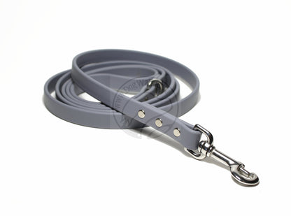 Stormy Grey or Gray Biothane Dog Leash - Regular 16mm (5/8") width