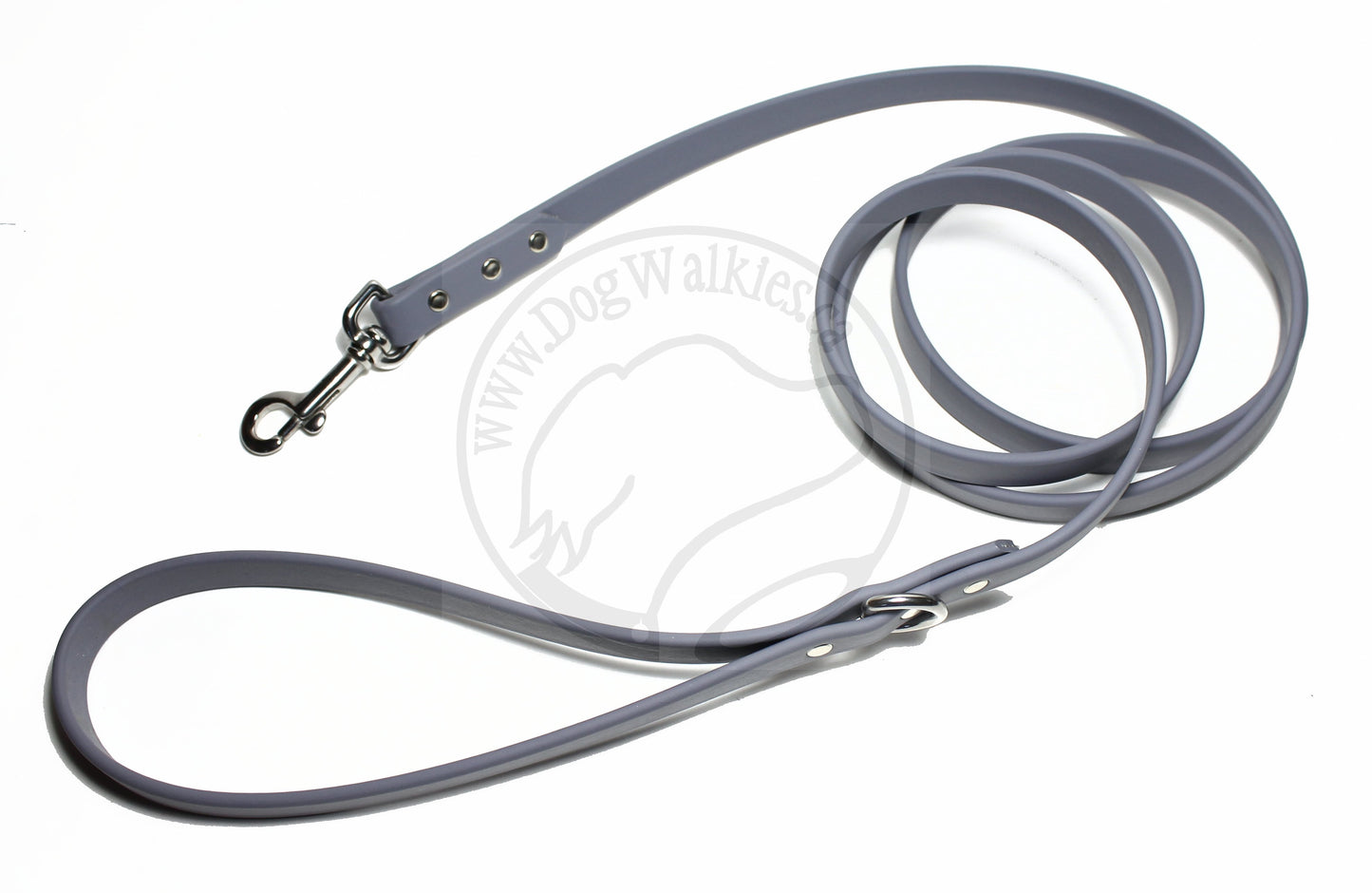 Stormy Grey or Gray Biothane Dog Leash - Regular 16mm (5/8") width