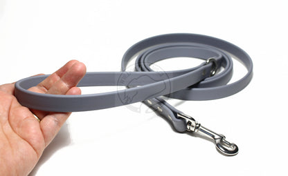 Stormy Grey or Gray Biothane Dog Leash - Regular 16mm (5/8") width