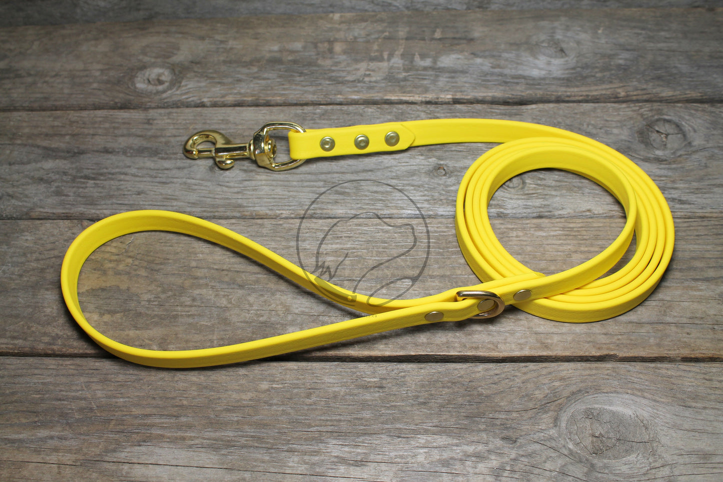 Sunflower Yellow Biothane Dog Leash - Regular 16mm (5/8") width