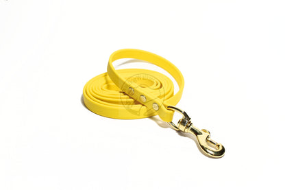Sunflower Yellow Biothane Dog Leash - Regular 16mm (5/8") width
