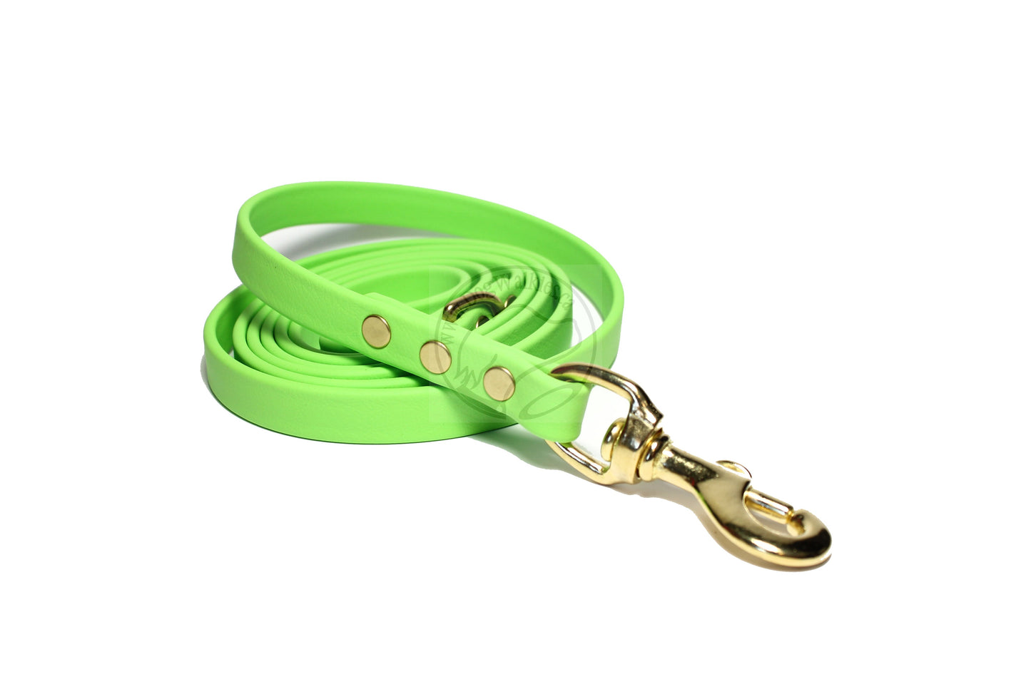 Lime Green Biothane Dog Leash - Regular 16mm (5/8") width
