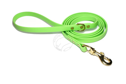 Lime Green Biothane Dog Leash - Regular 16mm (5/8") width