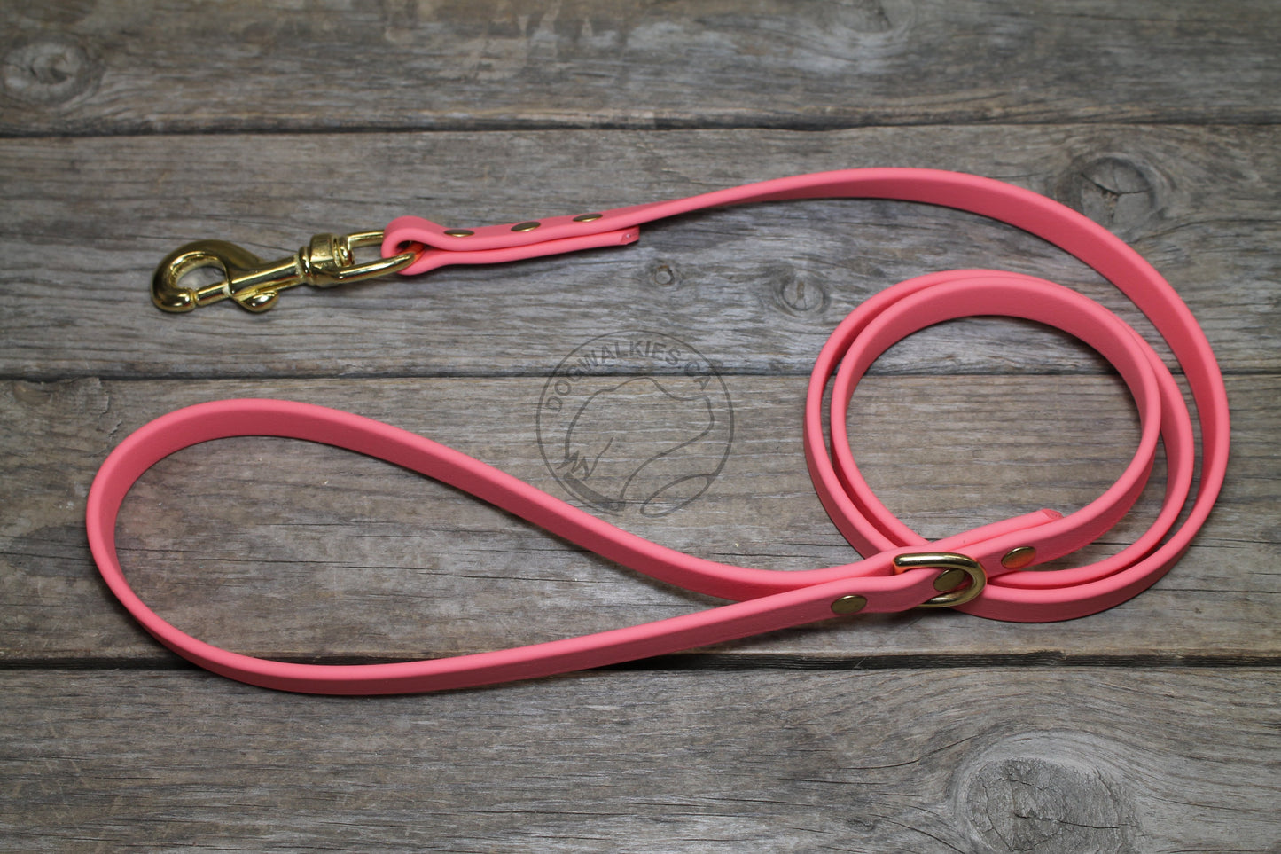 Peach Coral Biothane Dog Leash - Regular 16mm (5/8") width