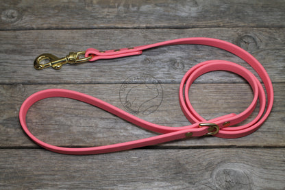 Peach Coral Biothane Dog Leash - Regular 16mm (5/8") width