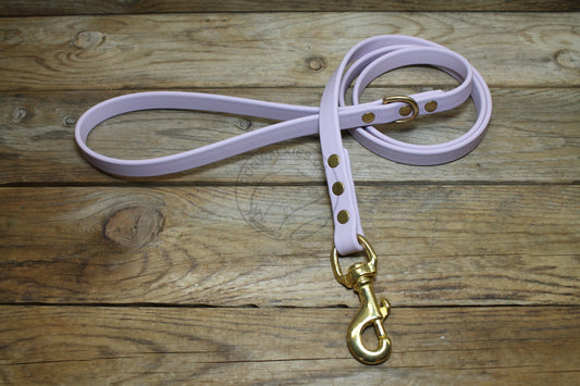 Lavender Purple Pastel Biothane Dog Leash - Regular 16mm (5/8") width