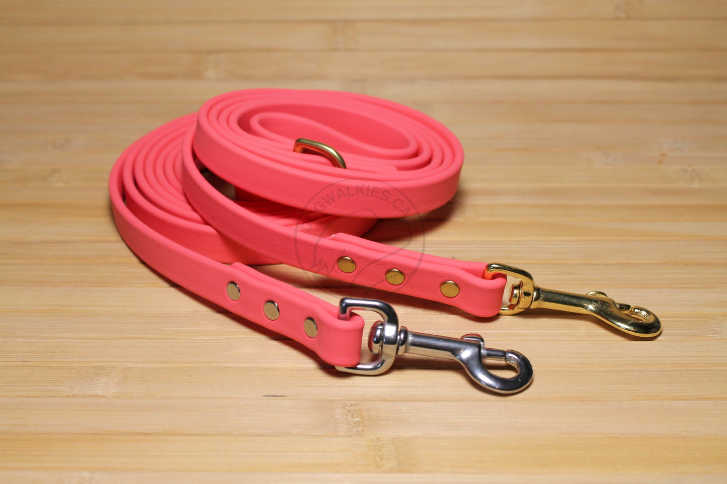 Peach Coral Biothane Dog Leash - Regular 16mm (5/8") width