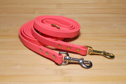 Peach Coral Biothane Dog Leash - Regular 16mm (5/8") width