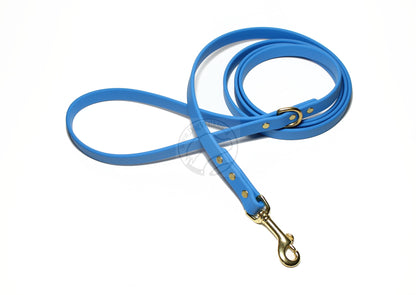 Caribbean Blue Biothane Dog Leash - Regular 16mm (5/8") width