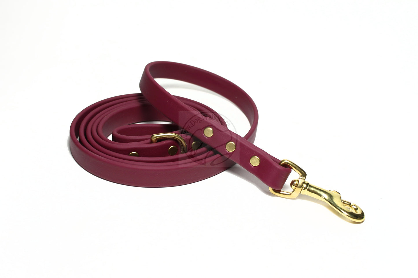 Wine Merlot Biothane Dog Leash - Regular 16mm (5/8") width