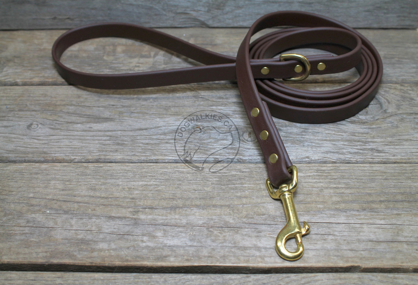 Dark Chocolate Brown Biothane Dog Leash - Regular 16mm (5/8") width