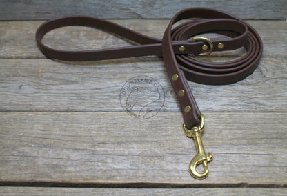 Dark Chocolate Brown Biothane Dog Leash - Regular 16mm (5/8") width
