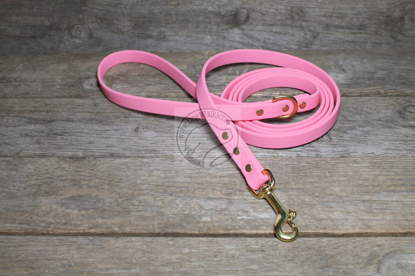 Bubblegum Biothane Dog Leash - Regular 16mm (5/8") width
