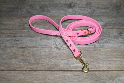 Bubblegum Biothane Dog Leash - Regular 16mm (5/8") width