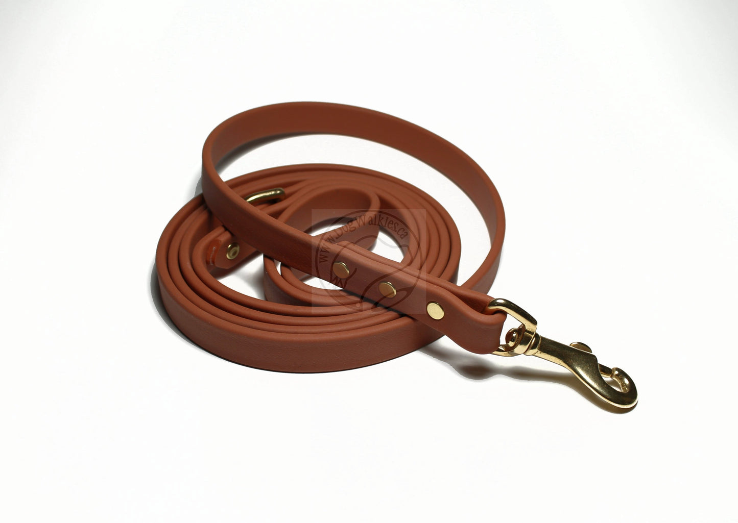 Milk Chocolate Brown Biothane Dog Leash - Regular 16mm (5/8") width