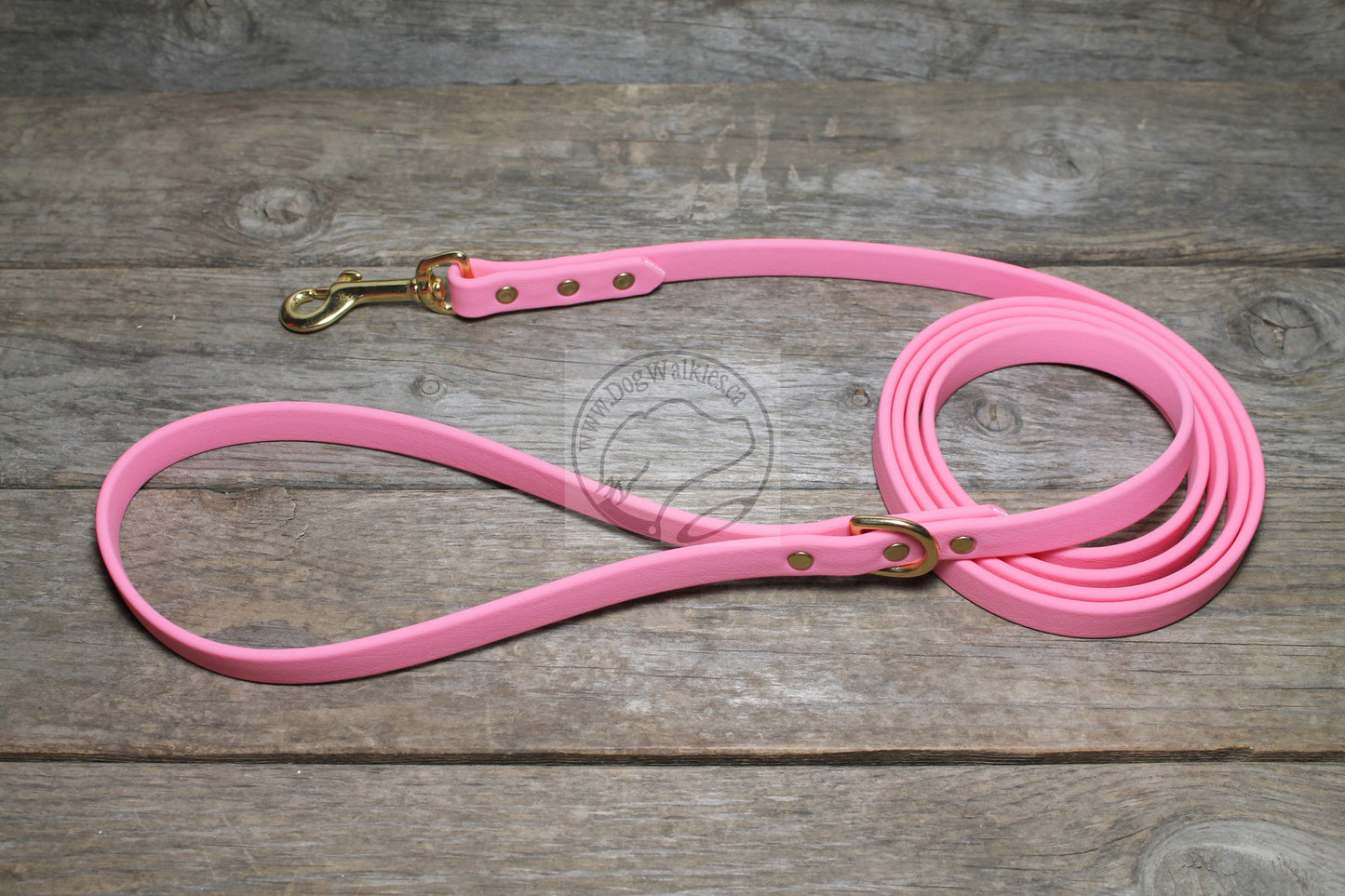 Bubblegum Biothane Dog Leash - Regular 16mm (5/8") width