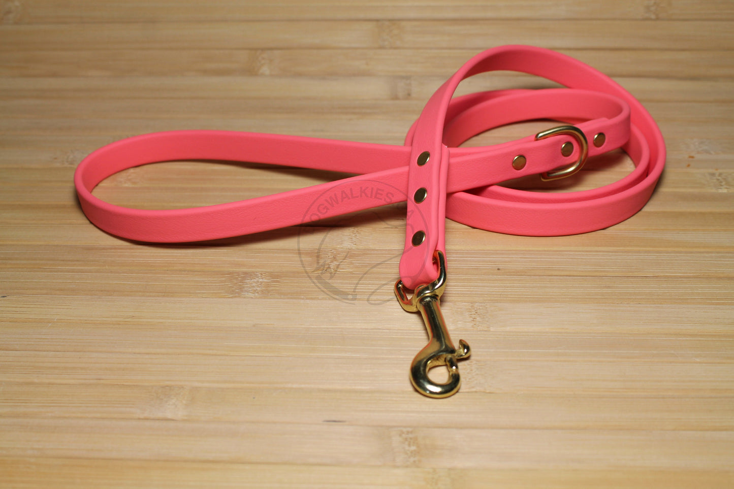 Peach Coral Biothane Dog Leash - Regular 16mm (5/8") width