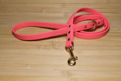 Peach Coral Biothane Dog Leash - Regular 16mm (5/8") width