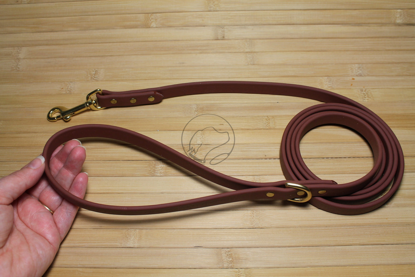 Milk Chocolate Brown Biothane Dog Leash - Regular 16mm (5/8") width