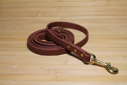 Milk Chocolate Brown Biothane Dog Leash - Regular 16mm (5/8") width