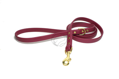 Wine Merlot Biothane Dog Leash - Regular 16mm (5/8") width