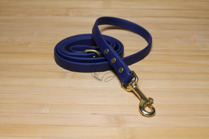 Navy Blue Biothane Dog Leash - Regular 16mm (5/8") width