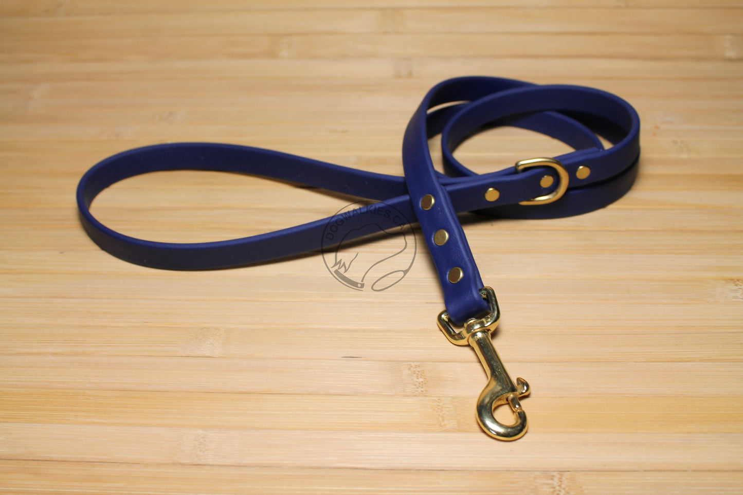 Navy Blue Biothane Dog Leash - Regular 16mm (5/8") width
