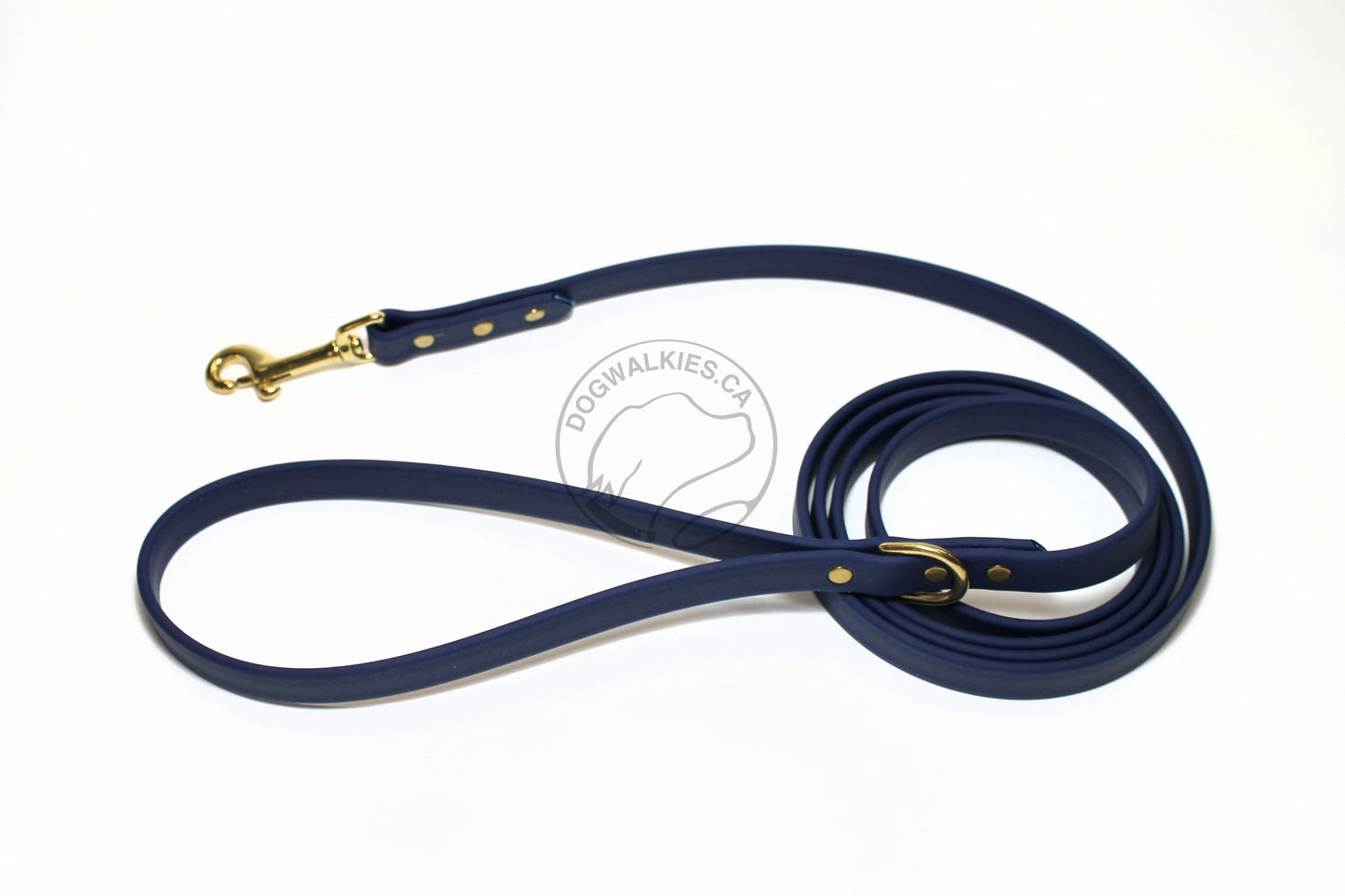 Navy Blue Biothane Dog Leash - Regular 16mm (5/8") width