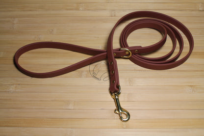 Milk Chocolate Brown Biothane Dog Leash - Regular 16mm (5/8") width