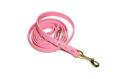 Bubblegum Biothane Dog Leash - Regular 16mm (5/8") width