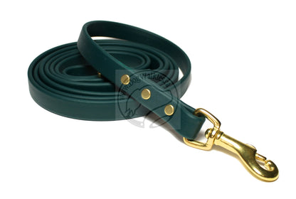Pine Green Biothane Dog Leash - Regular 16mm (5/8") width