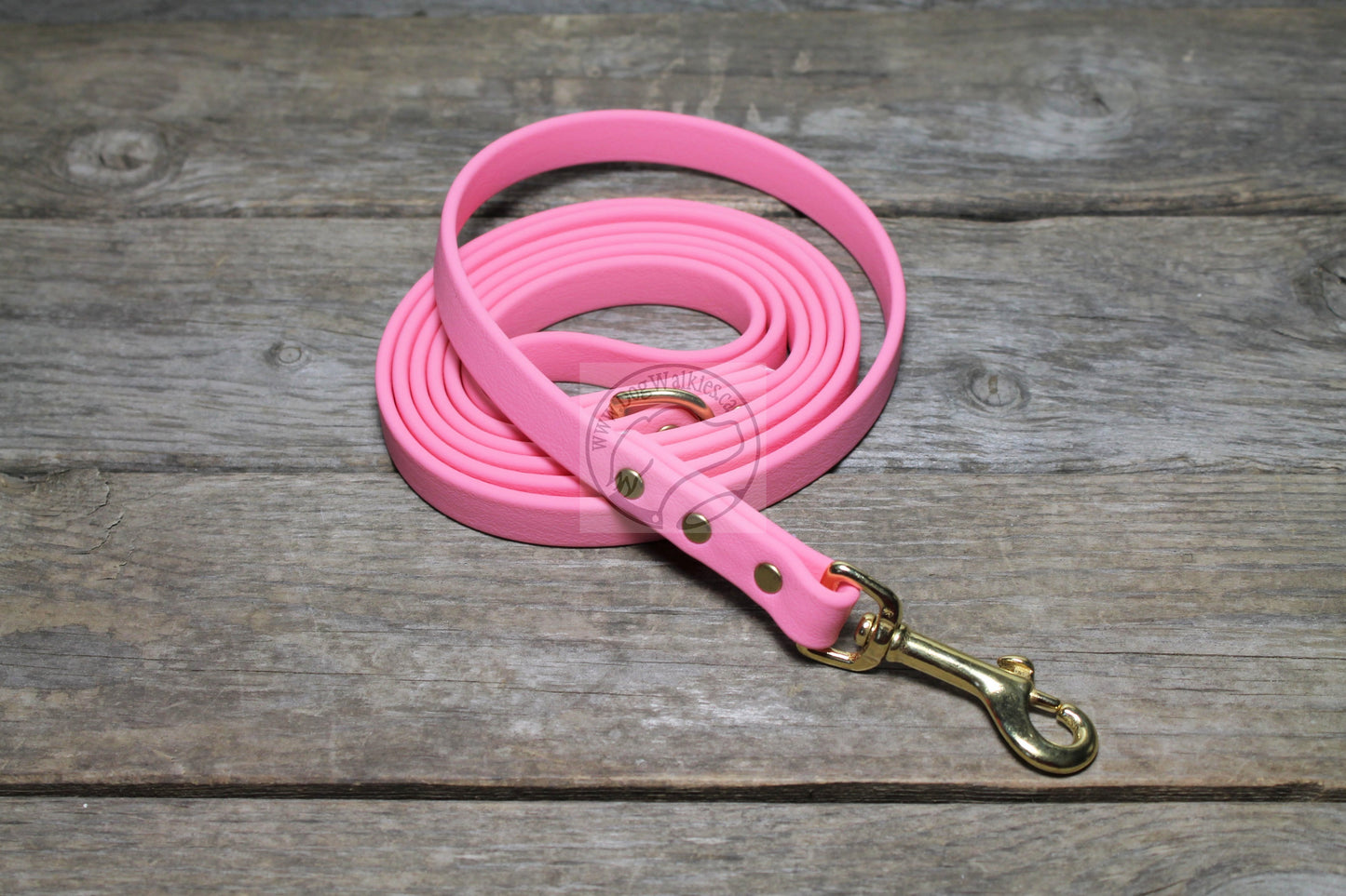 Bubblegum Biothane Dog Leash - Regular 16mm (5/8") width
