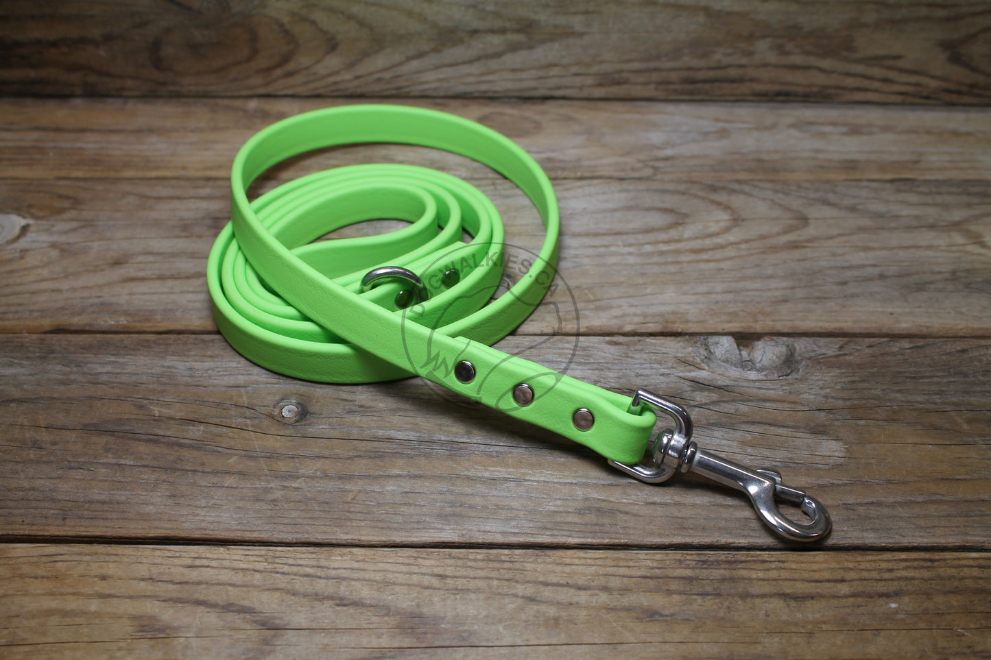 Lime Green Biothane Dog Leash - Regular 16mm (5/8") width