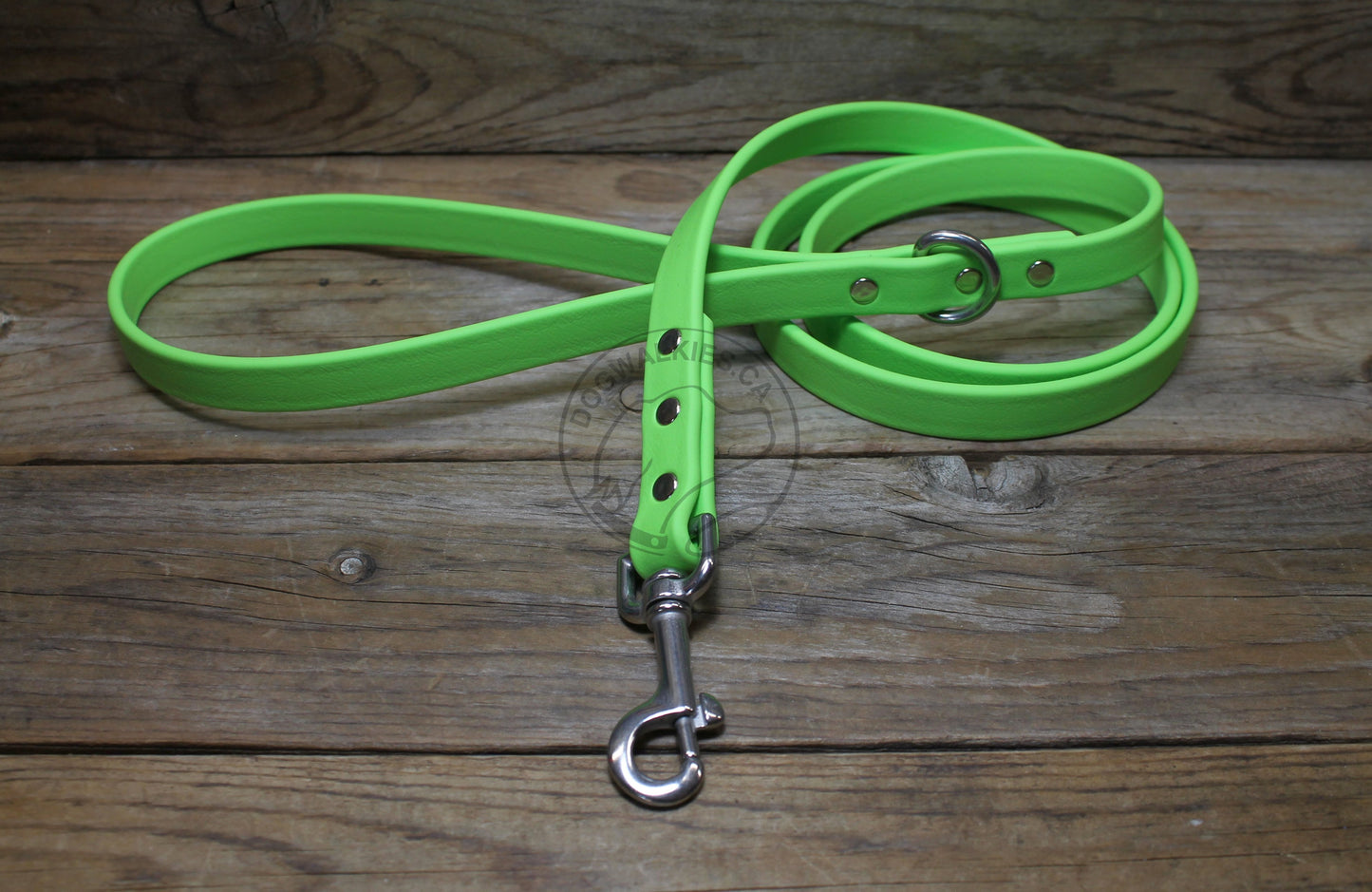 Lime Green Biothane Dog Leash - Regular 16mm (5/8") width