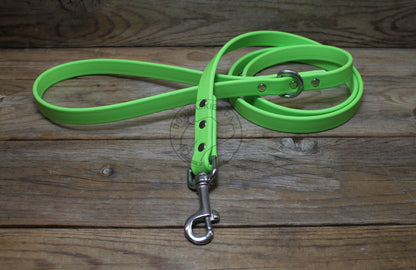 Lime Green Biothane Dog Leash - Regular 16mm (5/8") width