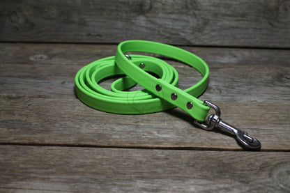 Lime Green Biothane Dog Leash - Regular 16mm (5/8") width